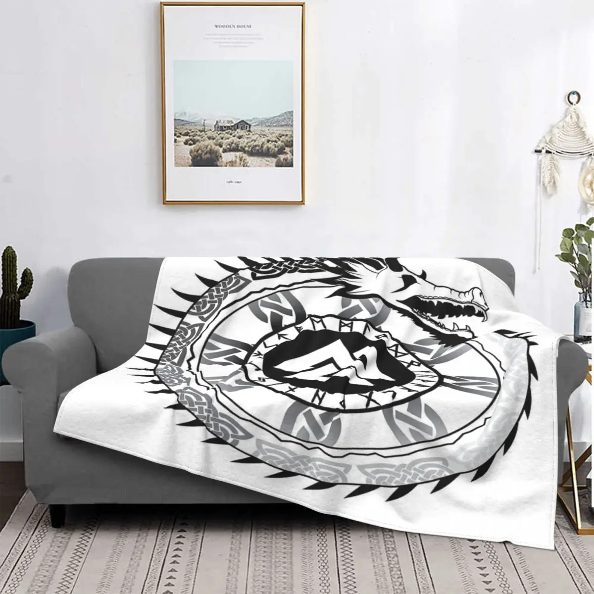 

Jormunandr-Manta Valknut para cama, colcha a Куадрос с капучинатором, 150