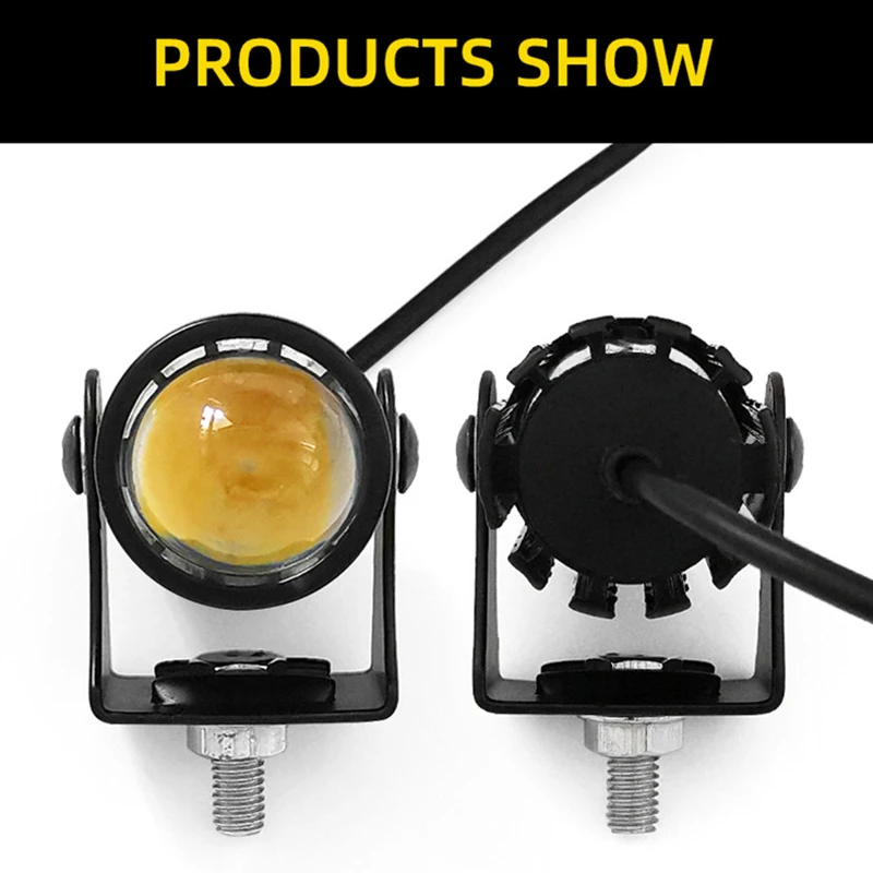 Мотоциклетная лампа фара с линзой проектора двухцветный вспомогательный