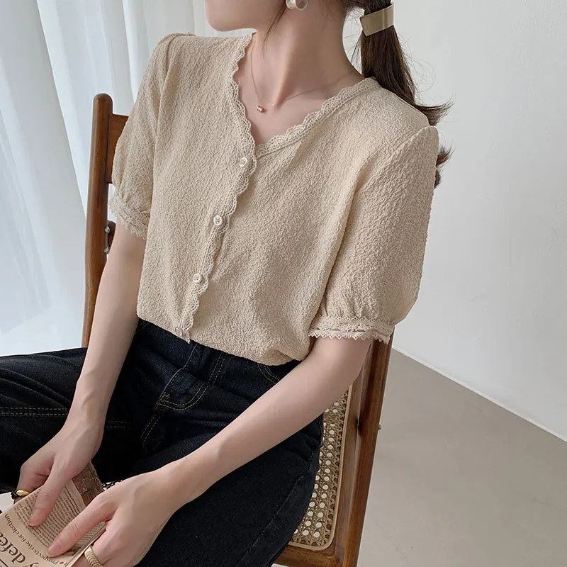 Новинка кружевная винтажная белая рубашка женские топы большого размера женская