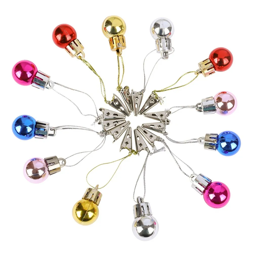 Новинка 12 шт. Рождественский светильник лампочка зажим для бороды вечерние