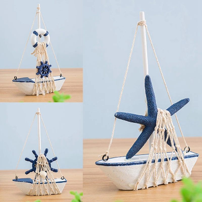 1 шт. средиземноморская деревянная модель парусника ручной работы хлопок чистая