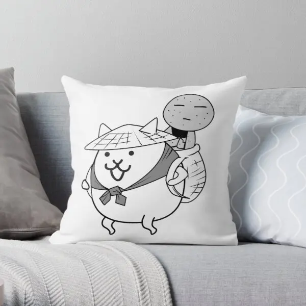 

Kasa Jizo Uber Rare Cat Battle Cats Printing Throw Pillow Cover Decorative Anime Decor Waist Office Wedding Pillows not include