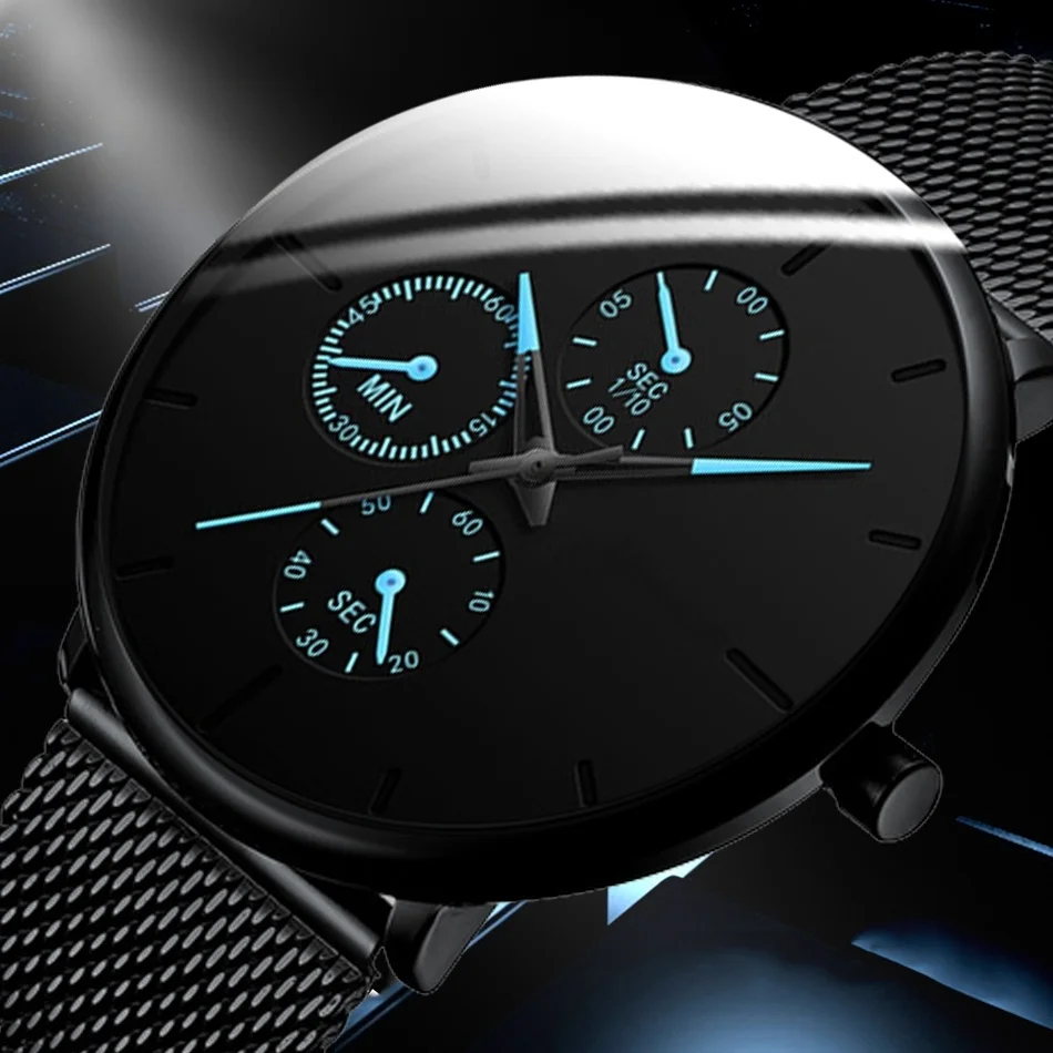 

Relogio Masculino 2021 Mens Watches Male Clock Quartz Watch Casual Slim Mesh Steel Men Watch Waterproof Designer Sport Watch