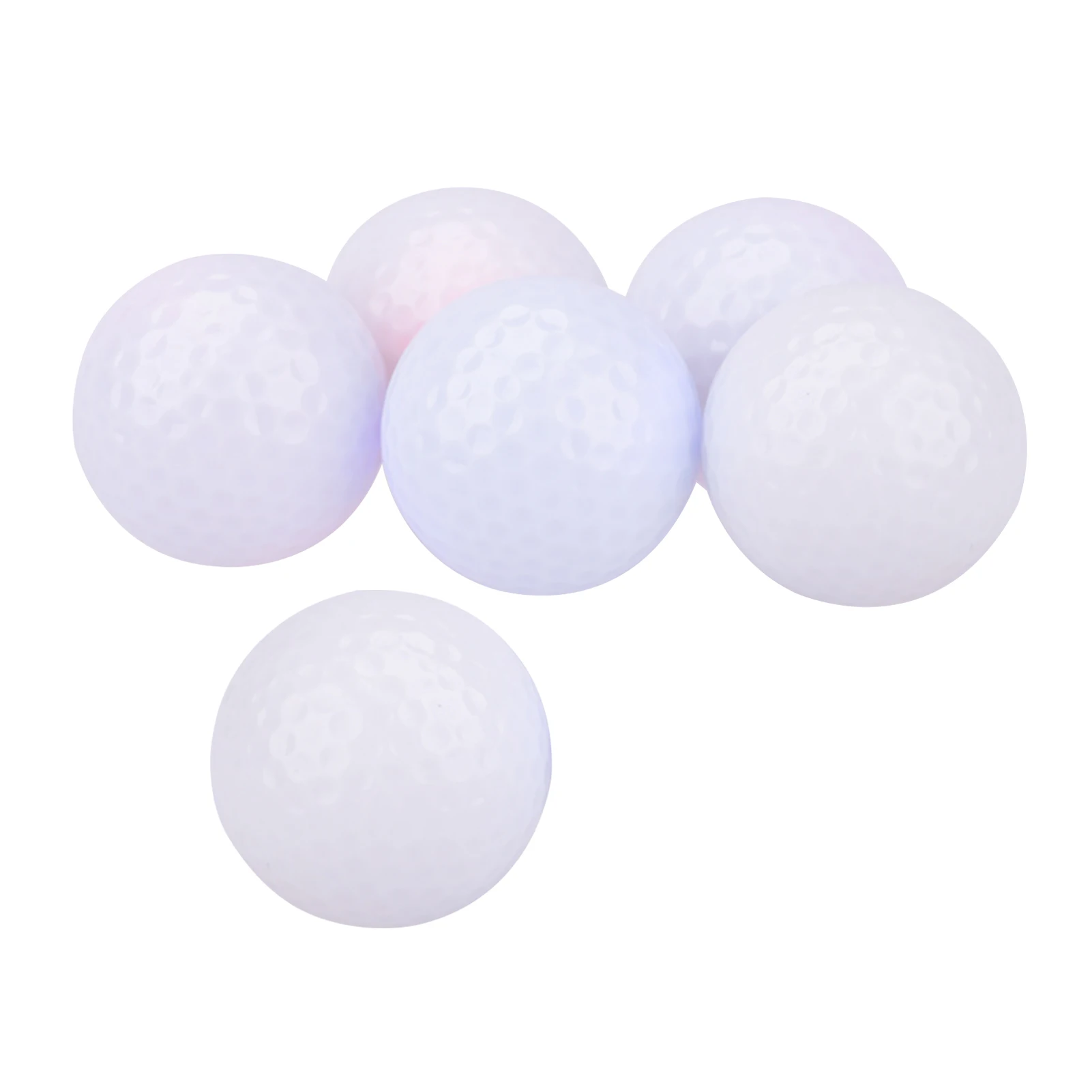 

6 шт./упак. долговечные светодиодные мячи для гольфа, мигающие спортивные светящиеся мячи Ramdon, яркие игры, тренировочные ночные светящисвети...