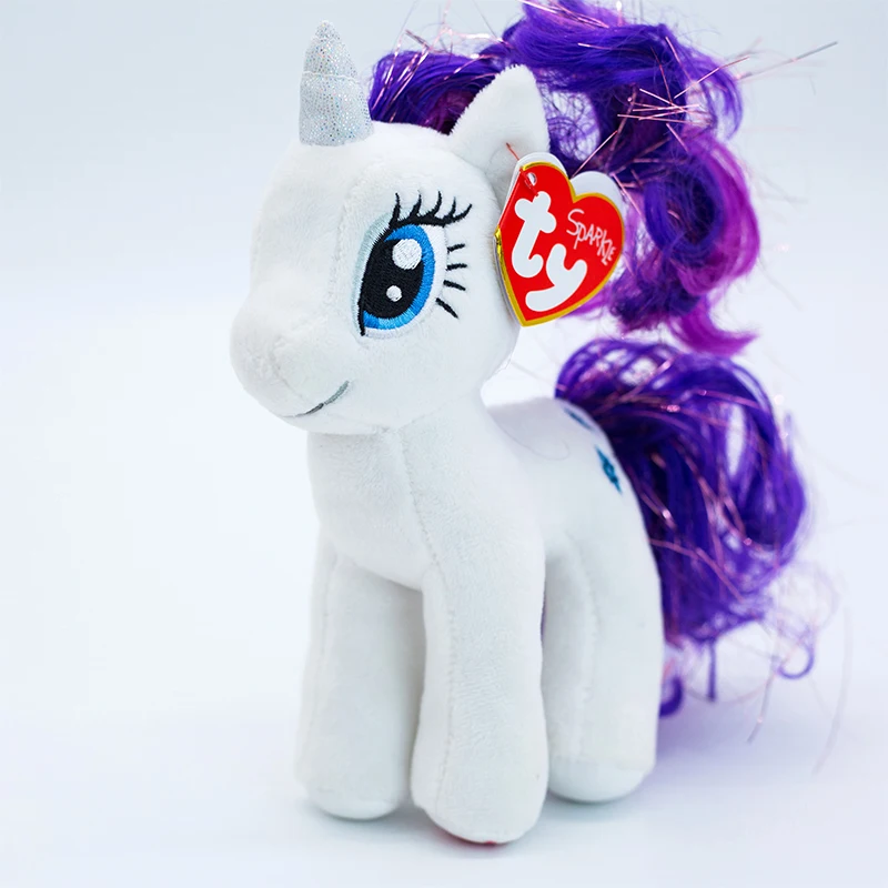 15 см/25 см Ty Beanie Pony Series Мягкая Плюшевая Кукла-животные цветная лошадь с вышивкой