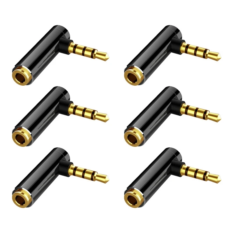 3 5 мм вывода адаптер прямоугольный разъем (под углом 90 градусов) четыре секции