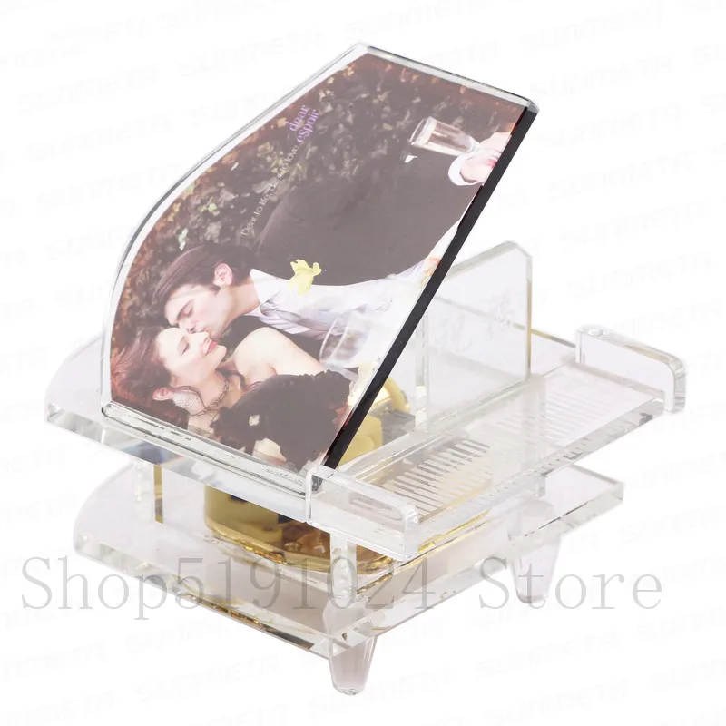 2pcs/lot Free shipping Blank sublimation crystal piano album decorates the music box heat transfer blank material DIY new gift