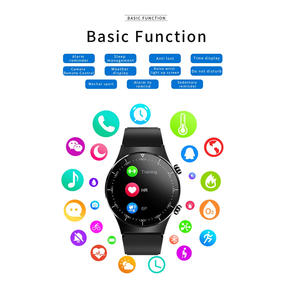 

Smart Watch Touch Screen Smartwatch Heart Rate Watch Pedometer Heart Rate Monitor for iOS Android Phone