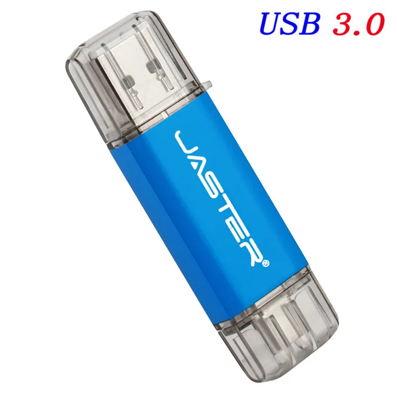 JASTER горячая Распродажа OTG Usb флешка Тип C ручка-накопитель 128 Гб 64 ГБ 32 ГБ 16 ГБ USB флеш-накопитель 3,0 Высокоскоростная Флешка для устройства типа C - Цвет: Blue