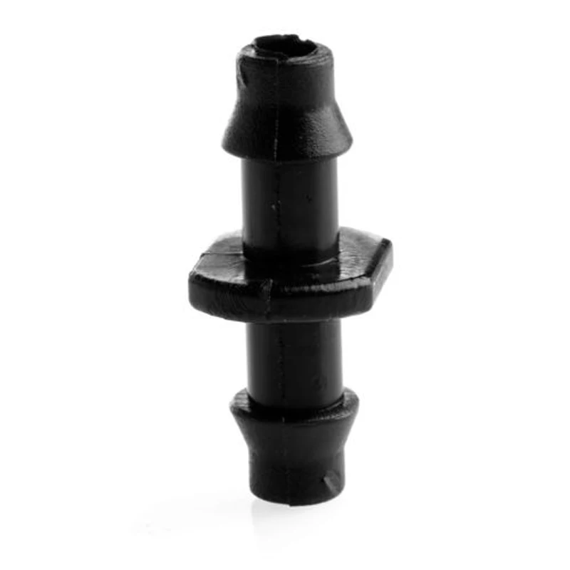 

100x 1/4 Barbed Connector Double Way For 4mm/7mm Garden Drip Irrigation/Hose Hot