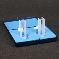 acid and alkali resistant a box with 2pcs 3 5ml 10mm path length jgs1 quartz cuvette cell with lid for spectrophotometers