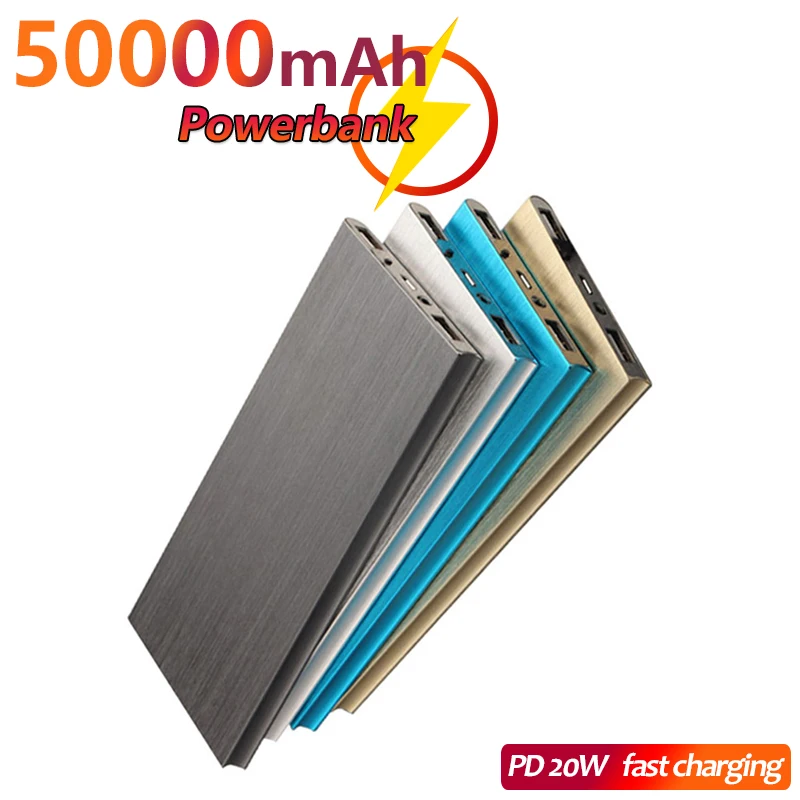 

50000mAh Mobile Power Bank with 2 USB LED Fast Charging External Battery Charger Suitable for Outdoor Travel Camping