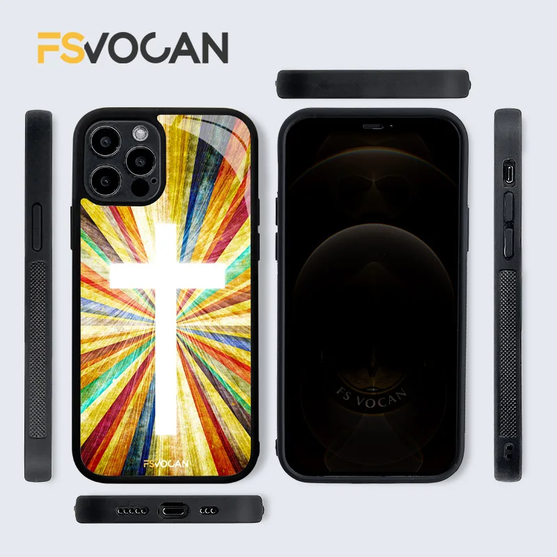 

Religious Crosses Phone Case For iPhone 11 12 Pro Max 7 8 Plus X XR XS Jesus Christian Faith Pray Crucifix Pigeon Silicone Cover