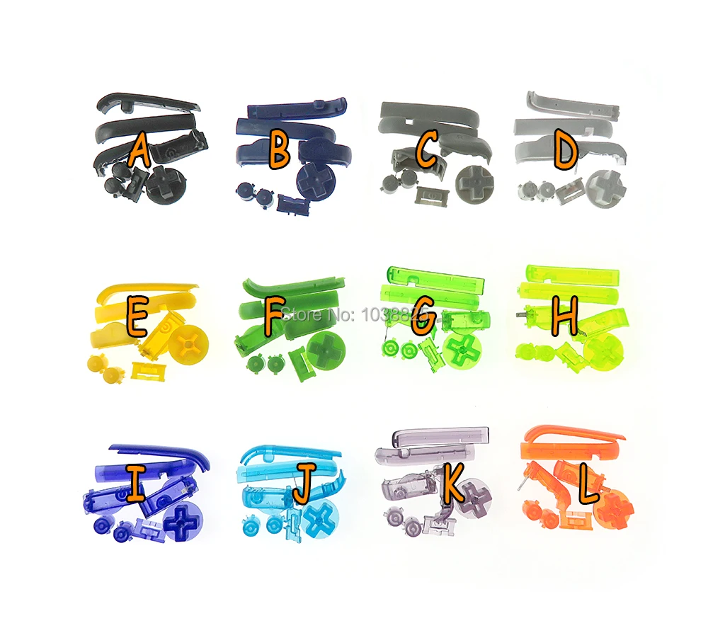 10 комплектов D колодки кнопки включения питания для Gameboy Advance A B L R клавиатуры GBA d-pad