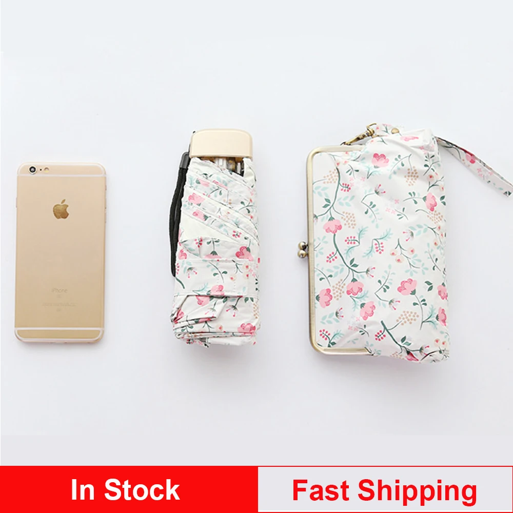 Ультралегкий Зонт от дождя и солнца для женщин портативный карманный УФ зонт