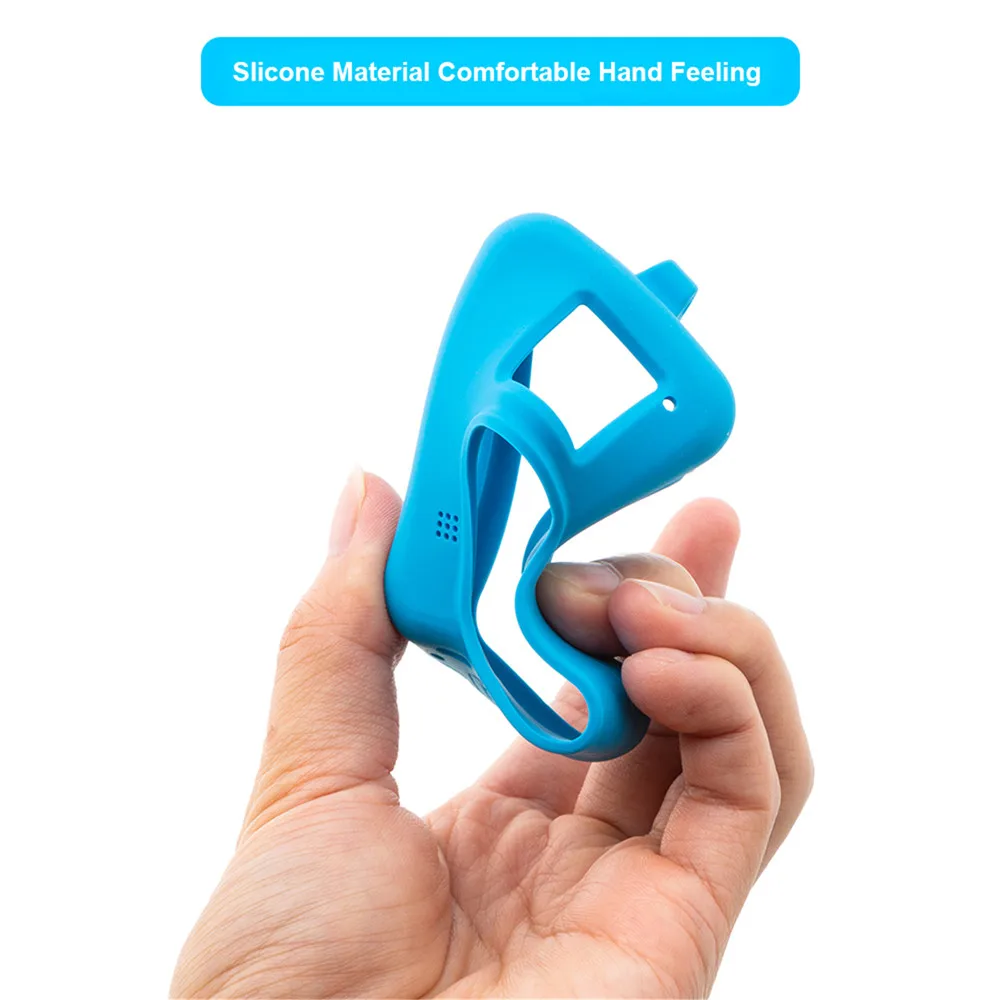 

Silicone Shockproof Frame Protective Cover for GoPro Hero 8 Black Camera Housing Shell Sleeve Case Blue Black with Lanyard Strap