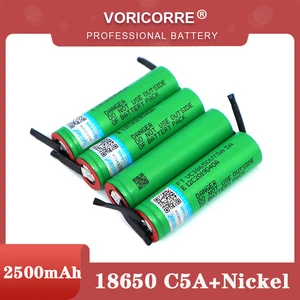 Литиевая батарея VariCore VTC5A 2600 мА  ч, 18650, 30 А, разрядные батареи 18650VTC5 + никелевые листы для самостоятельной сборки