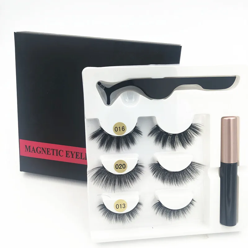 3 пары из 5 фотоблесток + магнитная подводка для глаз пинцет косметика накладных