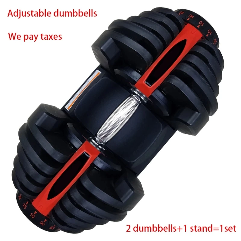 

Adjustable 40KG Dumbbell with Stand Gym Accessories Set Dumbbells Weights Gym Equipiment Fitness Dumbbells Rubber Hex Dumbbell
