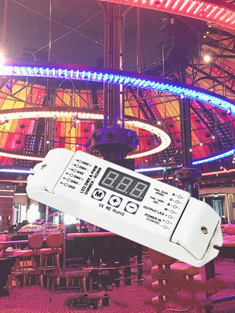 BC-834 LED DMX512 4CH декодер постоянного напряжения RGBW контроллер 12V 24V Драйвер