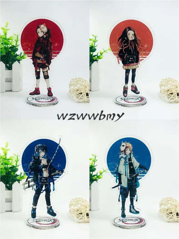 

New Demon Slayer Acrylic Stand Figure Kimetsu No Yaiba Hashira Giyuu Muichirou Shinob Action Ornaments Model Plate Gift