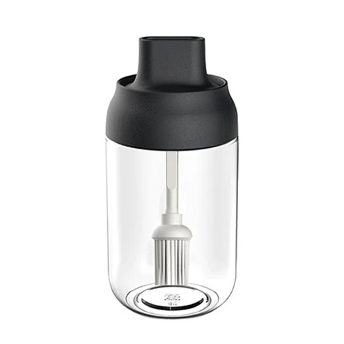 A Brush bottle Кухонная стеклянная бутылка-органайзер для специй, для хранения масла, соли, меда, для приготовления пищи, коллекция приправ, щетка, ложка, банка, аксессуары, принадлежности - Цвет: A Brush bottle