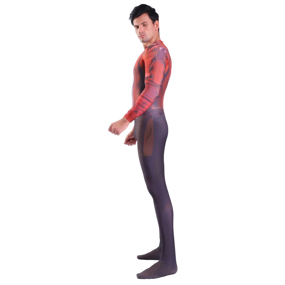 Костюм стражи Галактики мужской с 3D принтом боди супергероя звезды Лорд зентай