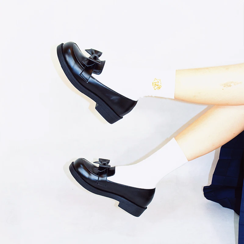 Натуральная кожа Jk Uniform Loli обувь женская колледж круглый носок средний каблук 3 см японская мягкая сладкая девушка школьница ретро обувь