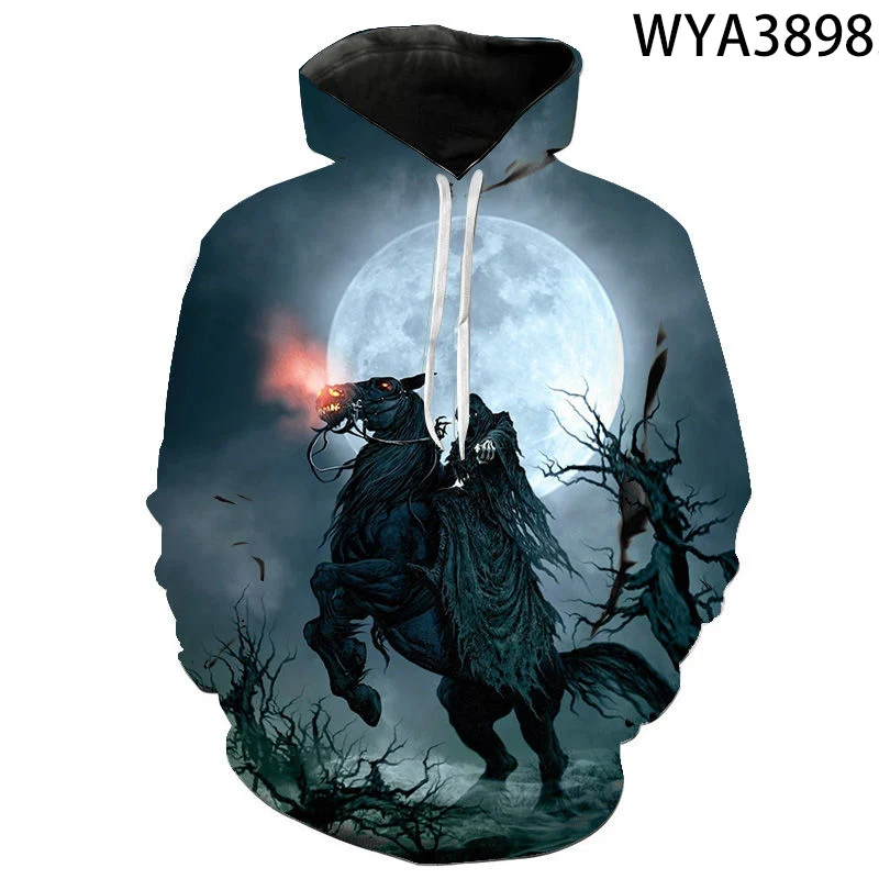

Skeleton 3D Print Hoodies Men Street Rock Style Autumn Sweatshirt Horror Pattern Fashion Unisex Long Sleeve Pullover XXS-6XL