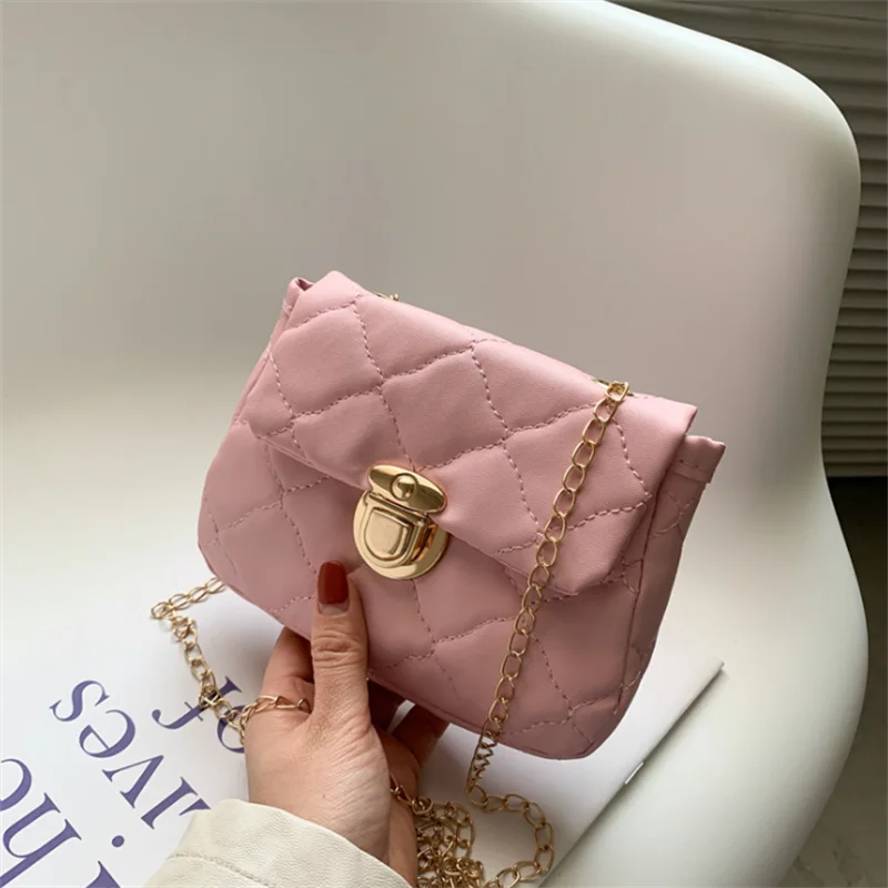 

New Handbag Female Baguette Bag Chain Messenger Bags Chic Style Fashion New Pu Leather Casual Solid Crossbody Bags For Women