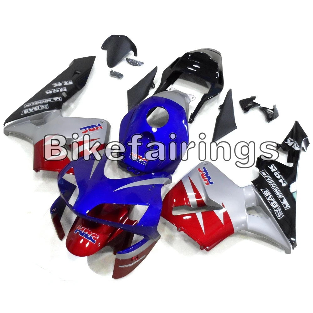 

BLUE RED SILVER AND BLACK Bodywork Kit Sportbike Casing For Honda CBR600RR F5 2003 2004 Plastic Motorcycle Complete Fairings New