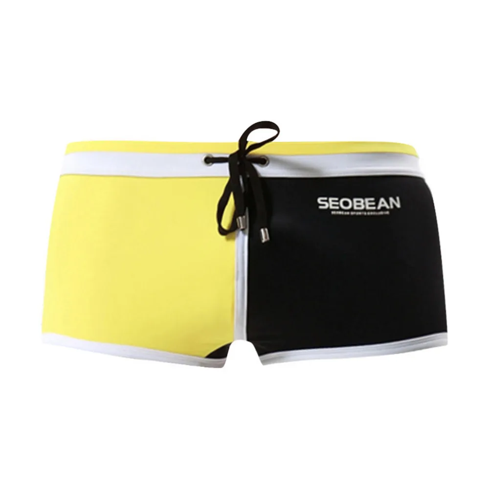 

2019 new men's nylon strap low waist hit color sexy boxer shorts underwear shorts boyshort men's swimwear 9.16