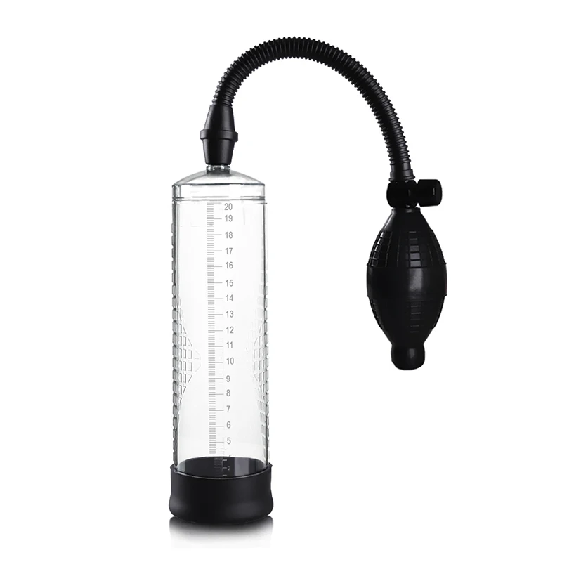Для увеличения пениса насос с сильным всасыванием прозрачными цилиндрическими