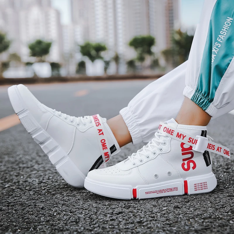 

Yuppy Soul High-top Tricolor 2020 New Pu Fashion Comfortable Shoes Men Breathable Hard-wearing Casual Shoe Versatile