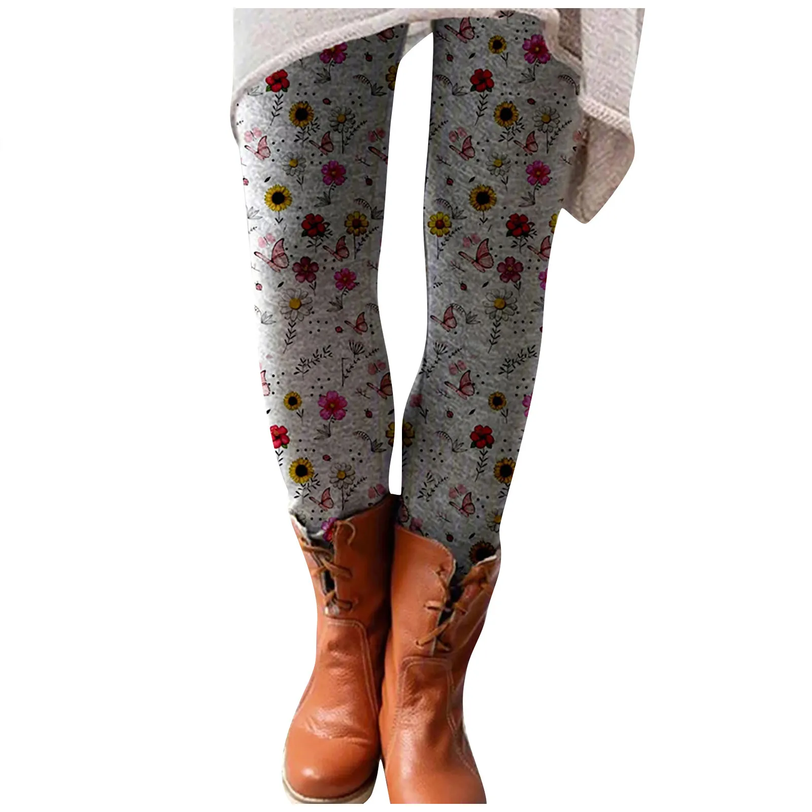 Женские леггинсы с геометрическим принтом эластичные универсальные облегающие