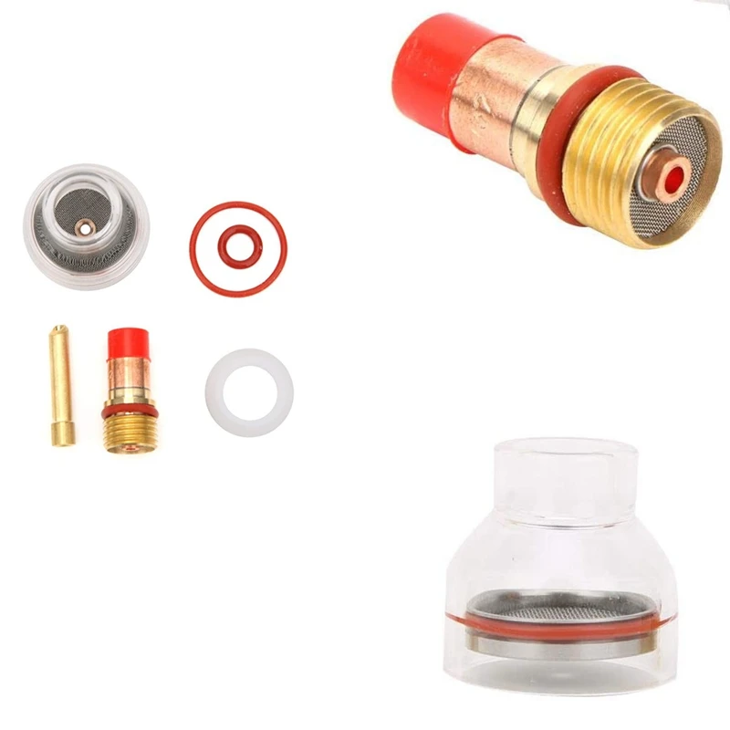 

TIG Torch Gas Lenses Collets Glass Bowl for TIG-17 18 26 Accessories for Welding Torch Kits