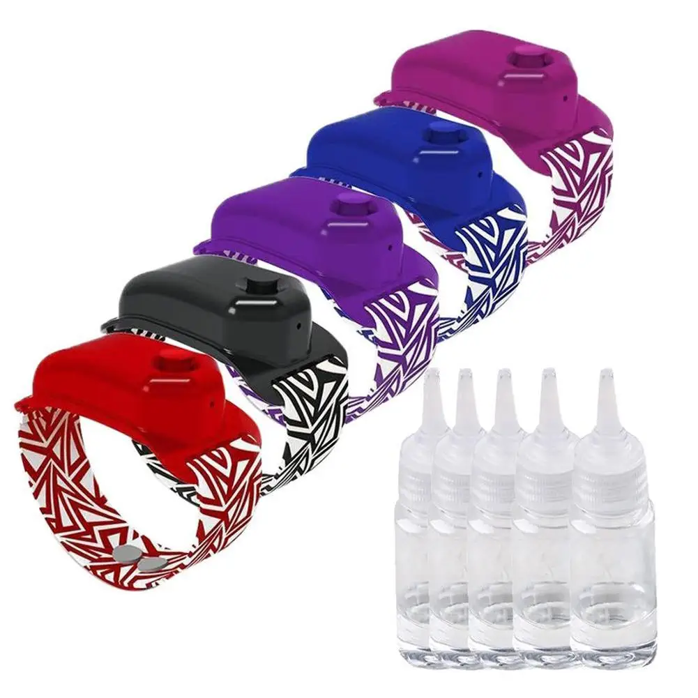 

5pcs Outdoor Portable Hand Sanitizer Bracelet Dispensing Silicone Sanitizer Dispenser Bracelet Wristband Liquid Dispenser