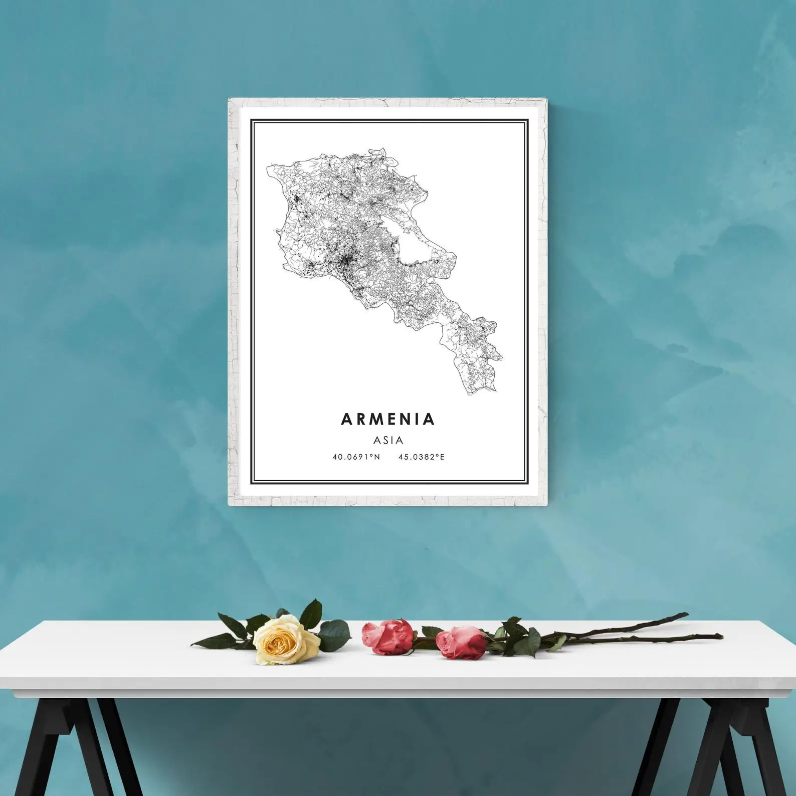 Карта армии | арменской страны печать плакатов на холсте подарка армени - купить