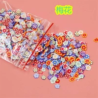 fruit flowers feather design tiny slices polymer 1pack nail art 3d diy clay sticker