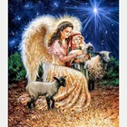 Алмазный Набор для рисования, 5D DIY Полная Алмазная вышивка, круглые и квадратные Алмазная мозаика, украшение дома, девочка Ангел овца художественные наклейки для Вышивка крестом