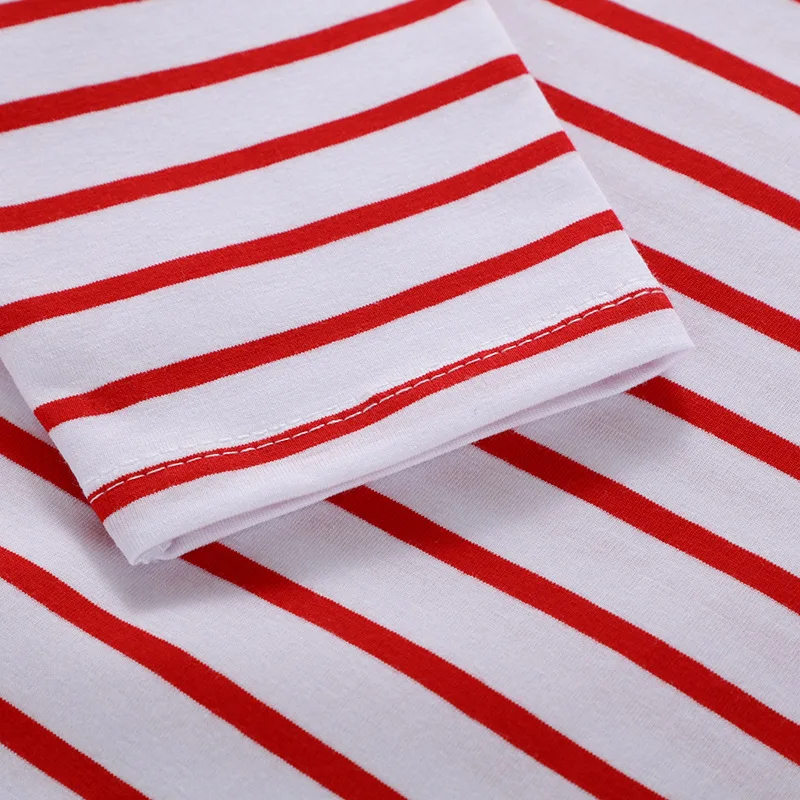 

Girls clothes 2020 New Girl Long Sleeve Top Cotton Stripes cartoon Print Round Neck Girls Long Sleeve T-shirt for girl