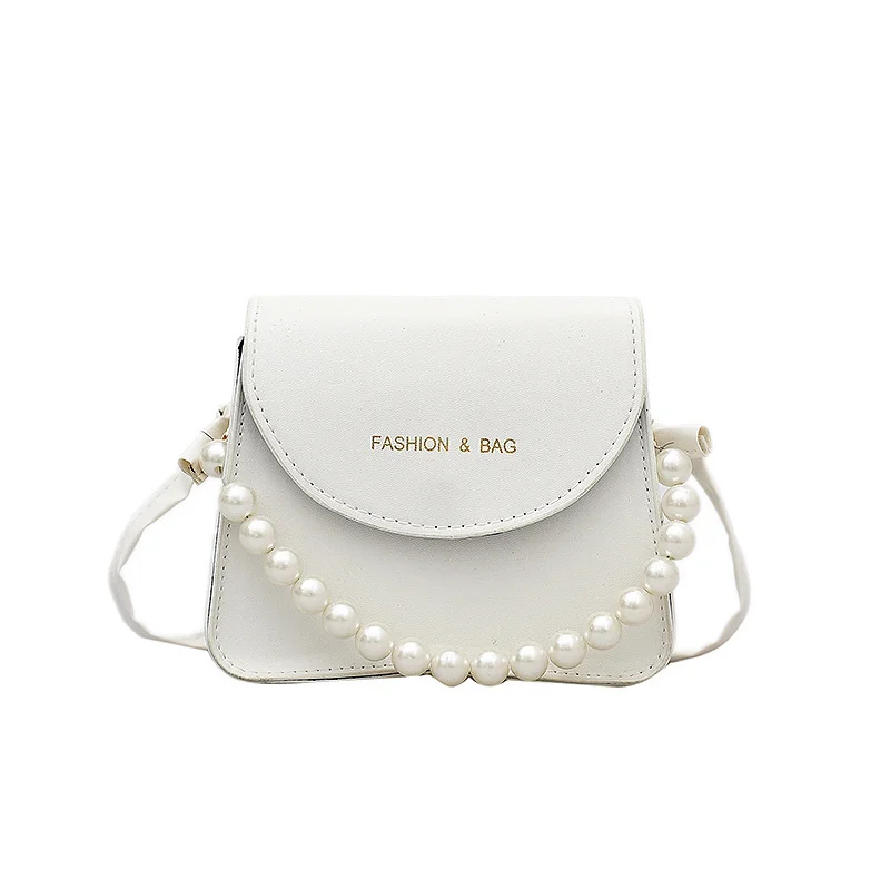 

Bags Women's New Fashion Pearl Chain Wild Texture Western Style One Shoulder Messenger Luxury Brand Designer Shopper A Bag