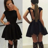 new summer dress women sexy dress lace up hollow out backless short bodycon a line mini night club party dresses