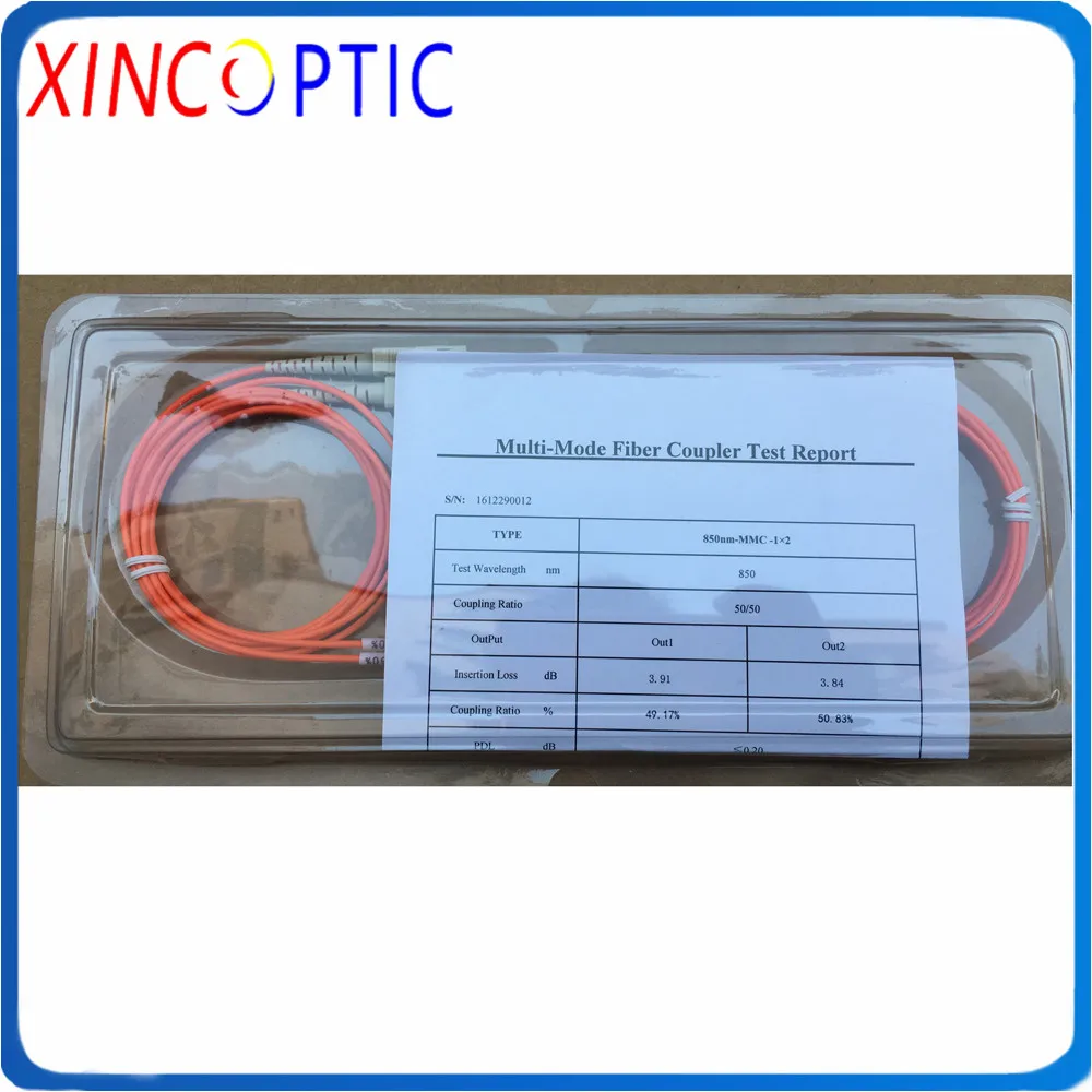 62 5 нм 125/50/50 мм 10/90 коэффициент связи LC/ST/FC/SC UPC GEPON 1x2 FBT соединитель 1*2 многомодовый