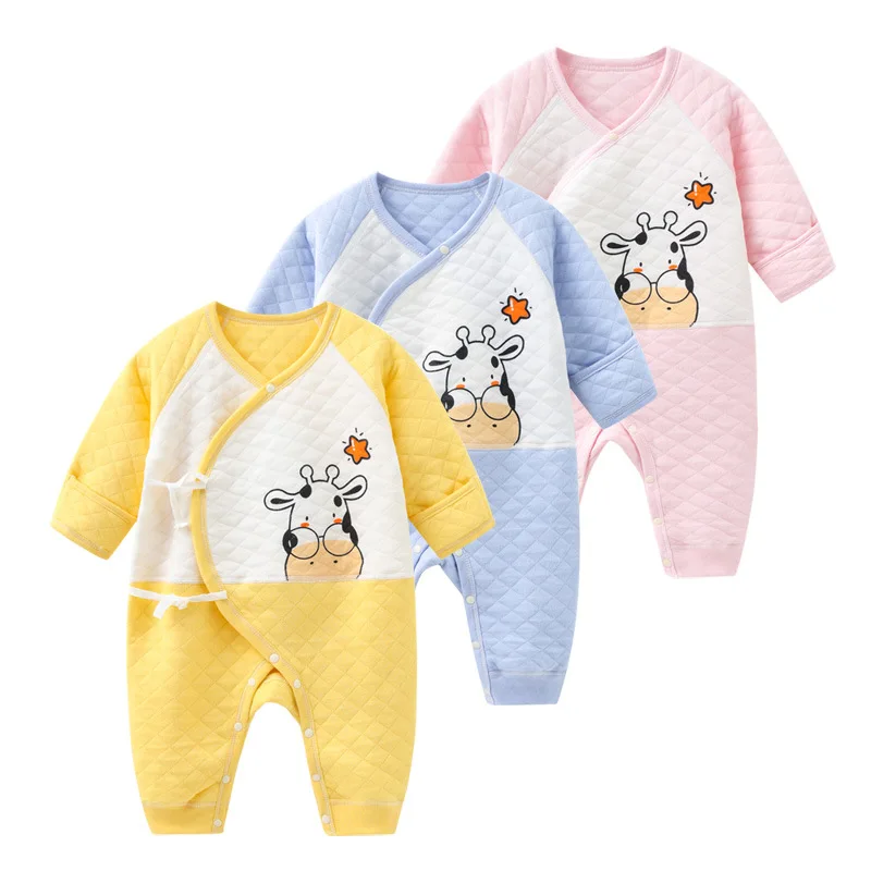 

Four Seasons Boys/Girls 0-9 Months Crawling Underwear Jumpsuit Newborn Clothes Pajamas Cute Cartoon Printing Baby Romper XB318