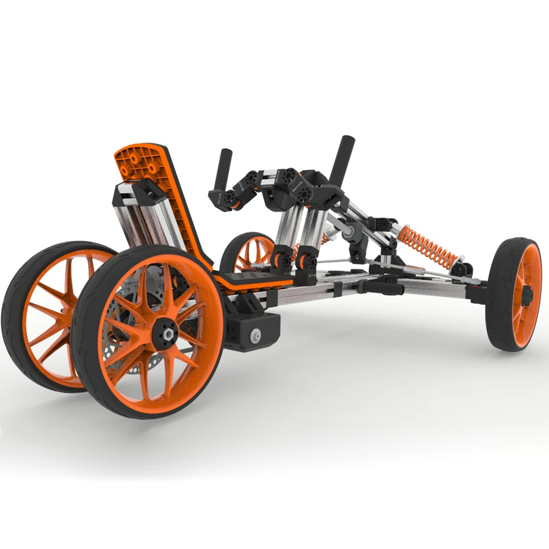Docyke DIY Творческий застройку аттракционы набор контактов для тестирования 10 в 1 Электрический велосипед Go Kart самокат баланса с алюминиевым, которые поддерживают несколько режимов рамка для малыша