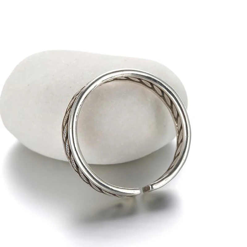 Настоящее тайское 925 пробы Серебряное изменяемое тонкое кольцо для женщин и