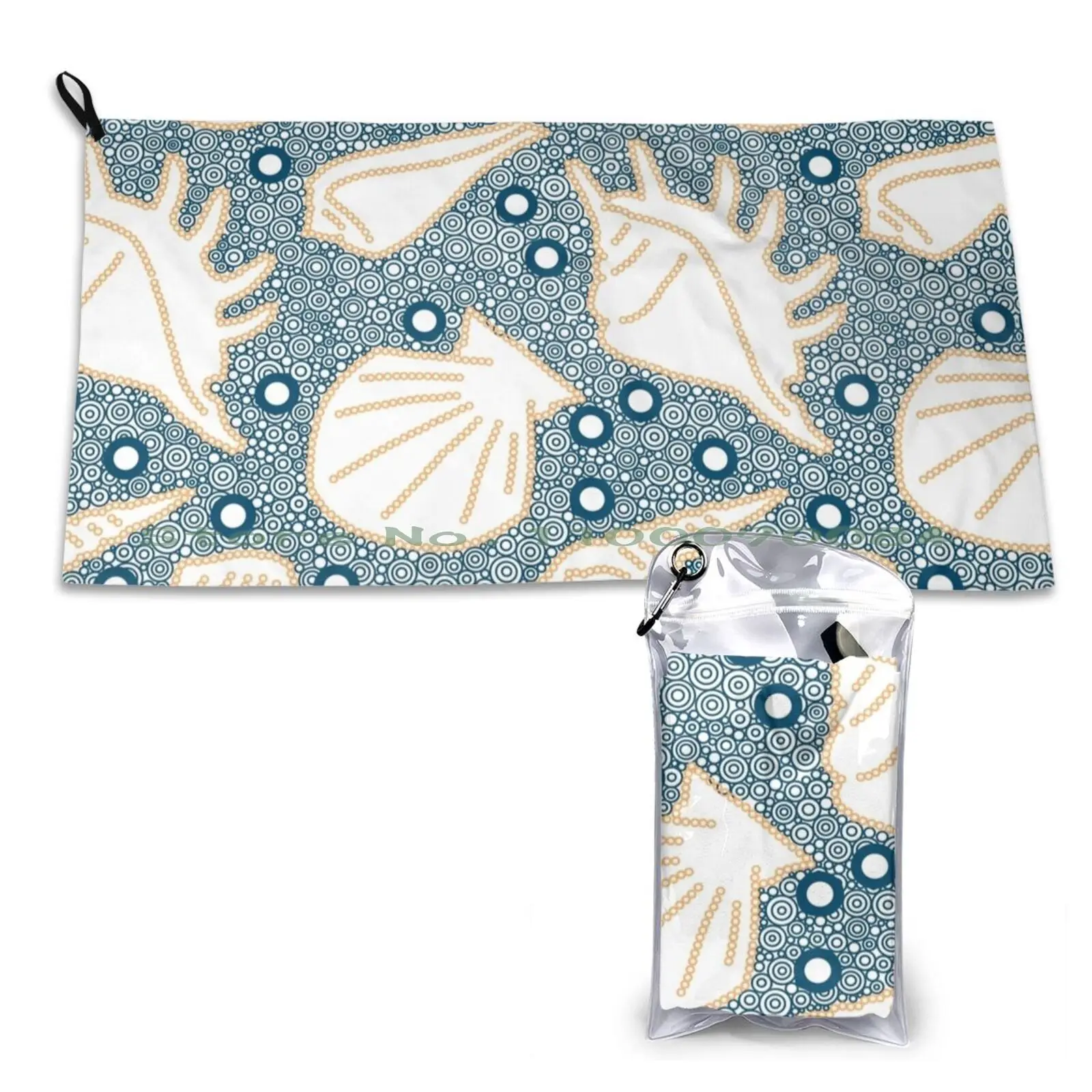 Быстросохнущее полотенце с круглым рисунком портативное для спортзала ванны