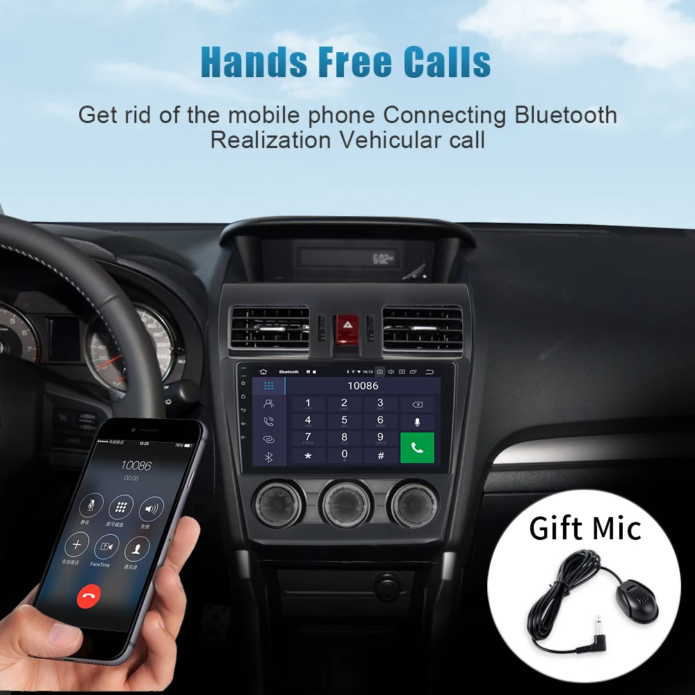 Dasaita " Android 9,0 для Subaru Forester WRX XV мультимедиа поддержка gps навигация Wifi Bluetooth RDS