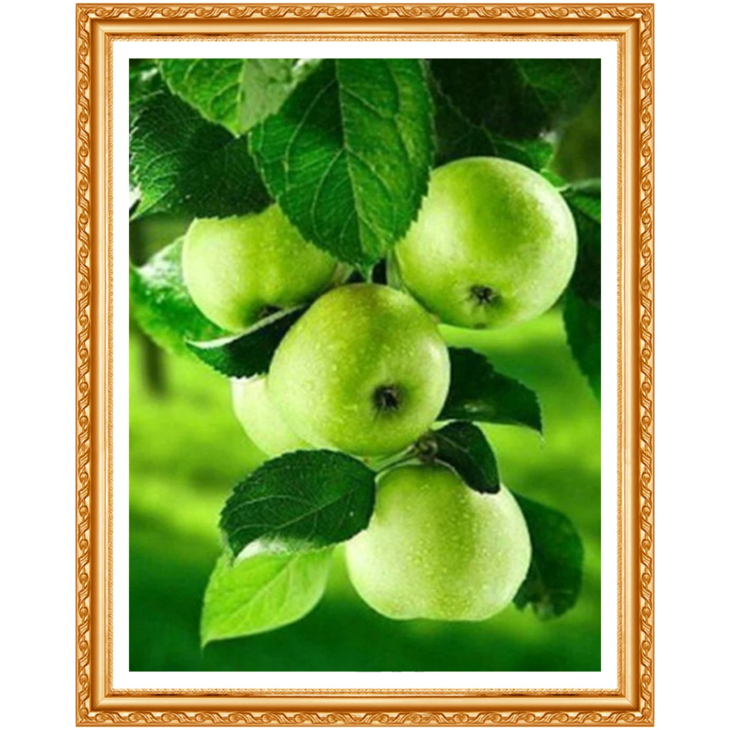 Алмазная картина фрукты яблоки полный узор с алмазной вышивкой Стразы Алмазный